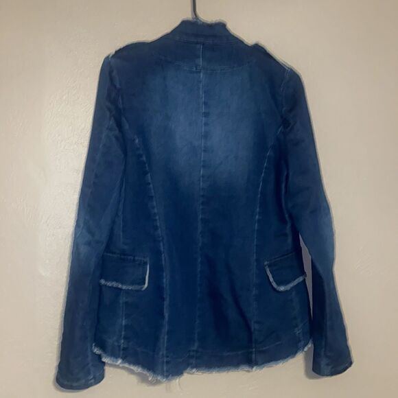 The Porter Collective Military Style Denim Jacket Ladies Medium - Picture 9 of 9